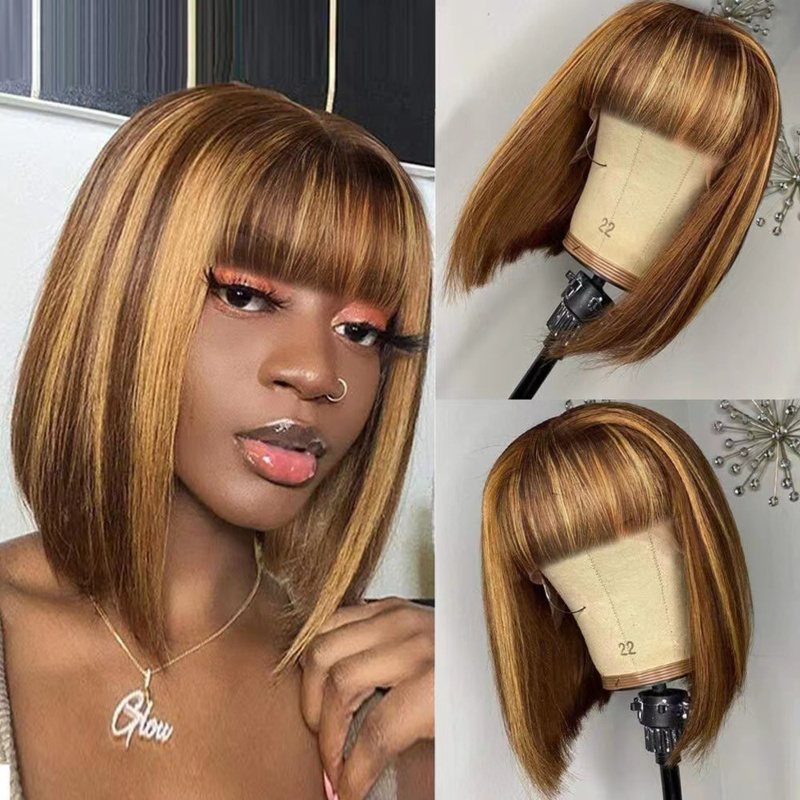 Wig Fiber Net - Women's short with air bangs, BOBO