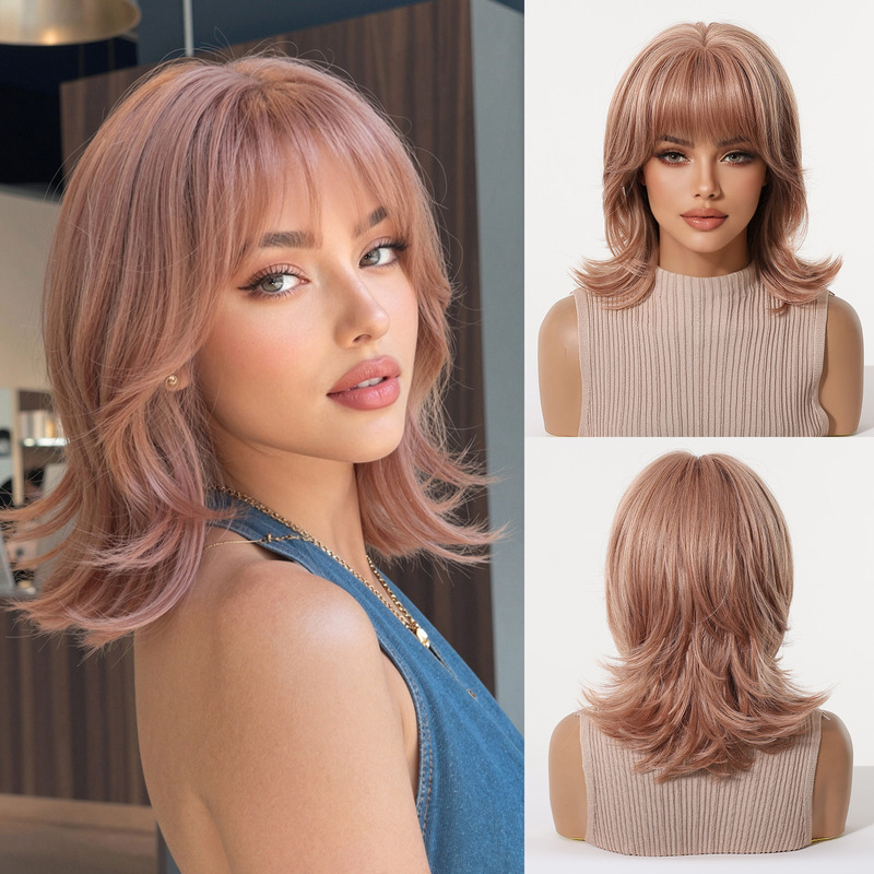 Wig Fiber Net - Women's wig with bangs, wolf tail