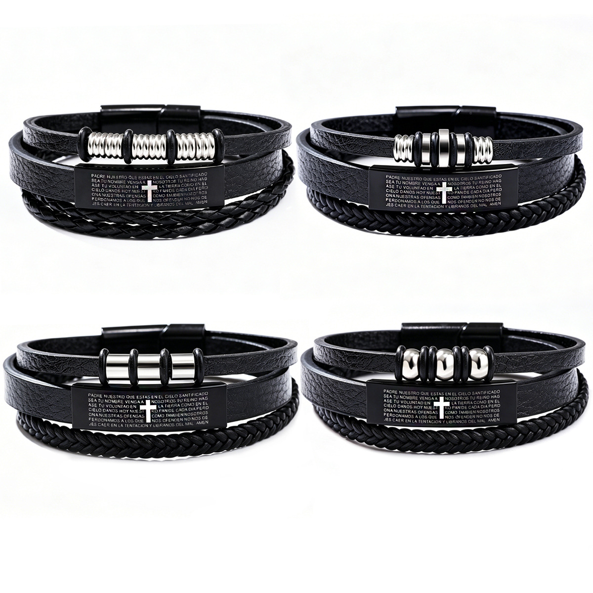Men Triple Layer Braided Leath - огляд і ціна Magnetic Clasp Cosplay