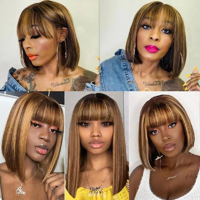 Women's short with air bangs,  - огляд і ціна Wig Fiber Net