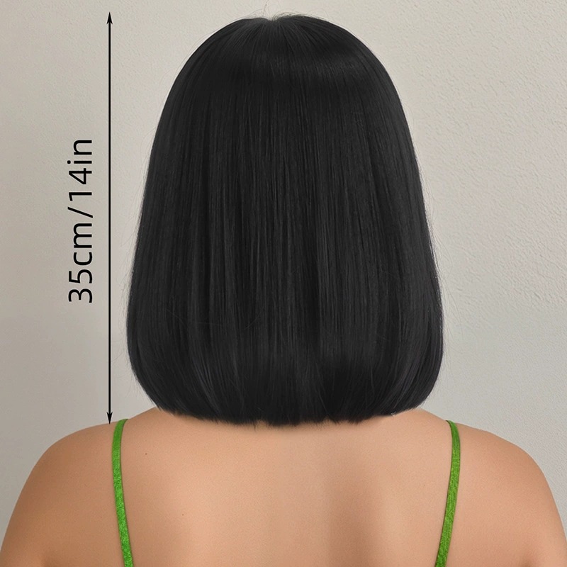 Fashionable women's short blac - огляд і ціна Wig Fiber Net